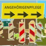 Grafik mit Pfeilen zur Angehörigenpflege | Pflegedienst Frankfurt